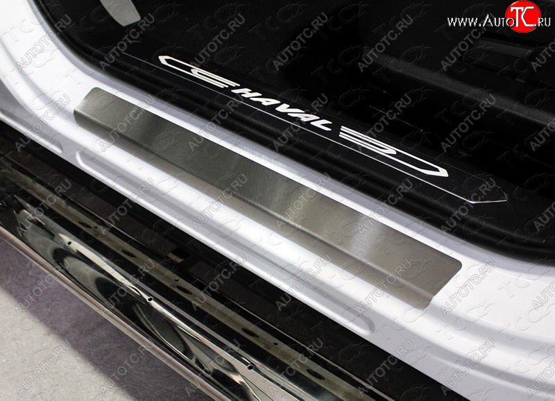 3 879 р. Накладки на пороги, ТСС Тюнинг  Haval F7 (2018-2022)  дорестайлинг (лист шлифованный)  с доставкой в г. Пермь