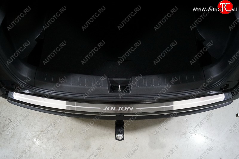 3 689 р. Накладка на задний бампер, ТСС Тюнинг  Haval Jolion (2020-2025) дорестайлинг, рестайлинг (лист шлифованный надпись Jolion )  с доставкой в г. Пермь