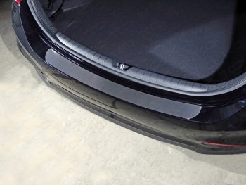 Накладки на задний бампер, ТСС Тюнинг Hyundai Solaris HCR седан дорестайлинг (2017-2020) (лист шлифованный)
