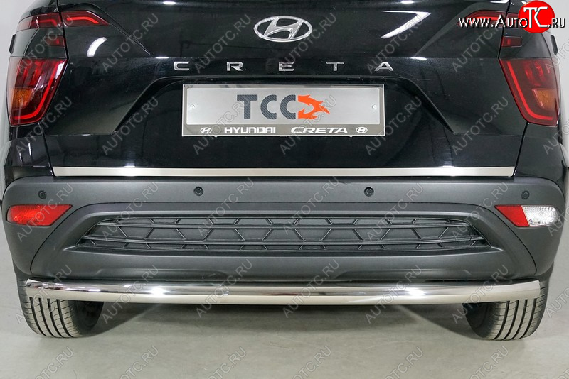 2 499 р.  Накладка на заднюю дверь, ТСС Тюнинг  Hyundai Creta  SU (2020-2022) (Лист шлифованный)  с доставкой в г. Пермь