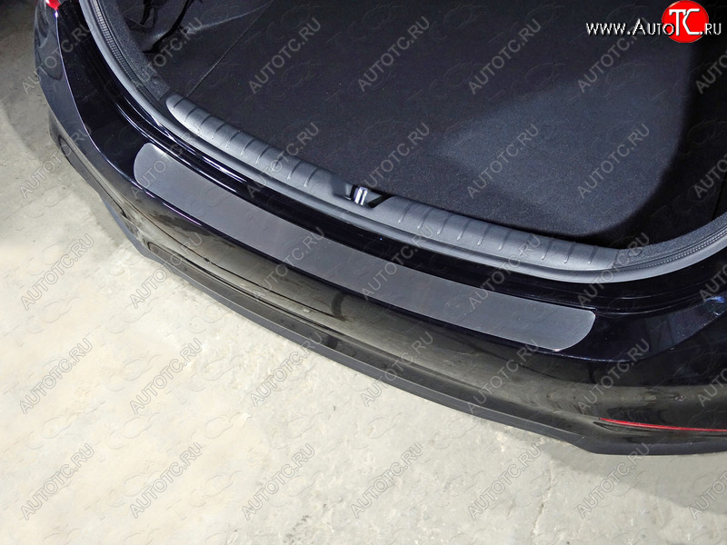 1 799 р. Накладка на задний бампер, ТСС Тюнинг  Hyundai Solaris  RBr (2014-2017) хэтчбэк рестайлинг (Лист шлифованный)  с доставкой в г. Пермь