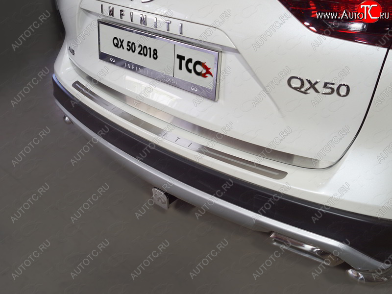 1 999 р. Накладка на заднюю дверь, ТСС Тюнинг  INFINITI Qx50  J55 (2017-2022) (Лист шлифованный)  с доставкой в г. Пермь