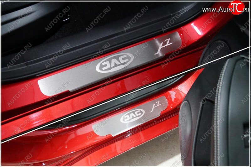 4 599 р. Накладки на пороги, ТСС Тюнинг  Isuzu D-Max  RG (2020-2023) DoubleCab (лист шлифованный JAC J7)  с доставкой в г. Пермь