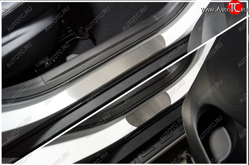 2 399 р. Накладки на пороги, ТСС Тюнинг  JAC JS4 (2021-2025) (лист шлифованный)  с доставкой в г. Пермь