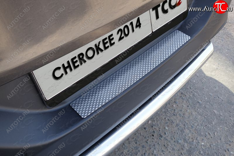 1 199 р. Накладка на задний бампер ТСС Тюнинг  Jeep Cherokee  KL (2014-2017) дорестайлинг (Декоративная)  с доставкой в г. Пермь