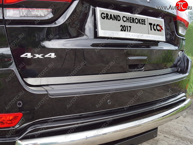 1 999 р. Накладка на заднюю дверь, ТСС Тюнинг  Jeep Grand Cherokee  WK2 (2013-2018) 1-ый рестайлинг (Лист шлифованный)  с доставкой в г. Пермь