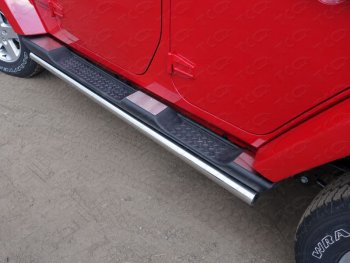 Накладки на пороги ТСС Тюнинг Jeep Wrangler  JK (2006-2010) 3 дв. дорестайлинг (декоративные)