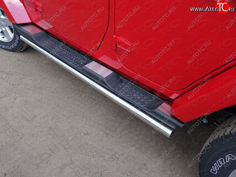 1 399 р. Накладки на пороги ТСС Тюнинг  Jeep Wrangler  JK (2006-2010) 3 дв. дорестайлинг (декоративные)  с доставкой в г. Пермь