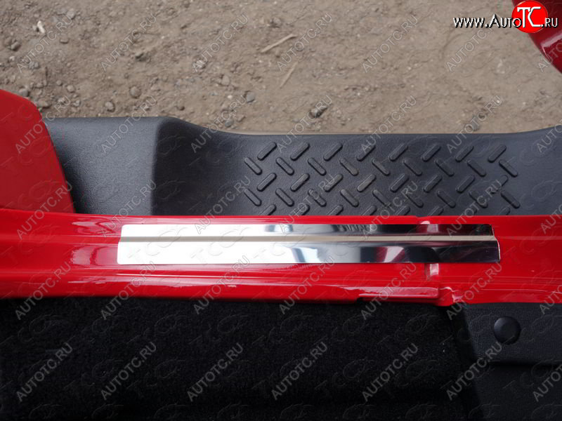 1 399 р. Накладки на пороги ТСС Тюнинг  Jeep Wrangler  JK (2006-2010) 3 дв. дорестайлинг (шлифованные)  с доставкой в г. Пермь