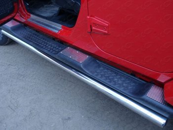 Накладки на пороги ТСС Тюнинг Jeep Wrangler  JK (2006-2010) 3 дв. дорестайлинг (декоративные)