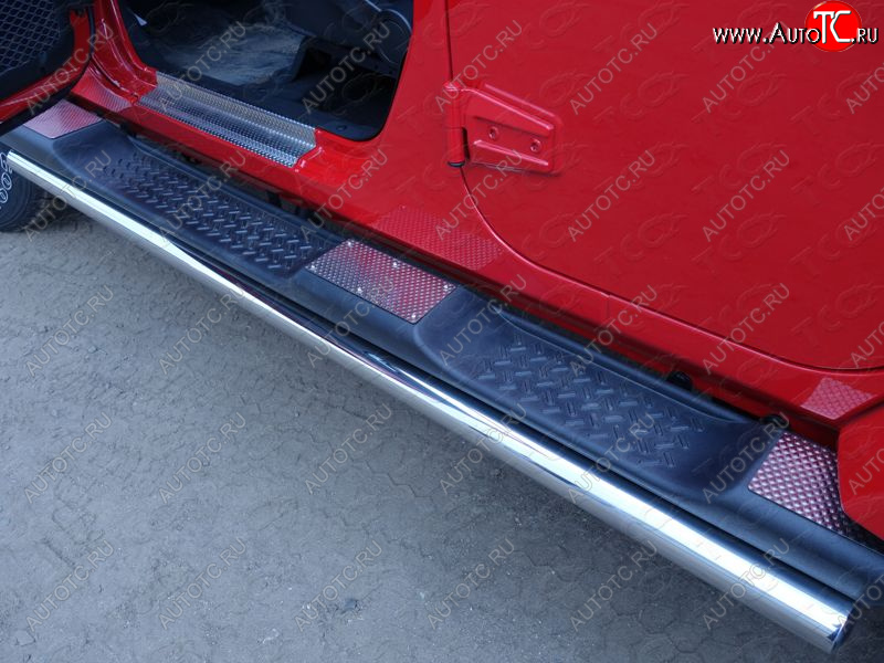 2 999 р. Накладки на пороги ТСС Тюнинг  Jeep Wrangler  JK (2006-2010) 3 дв. дорестайлинг (декоративные)  с доставкой в г. Пермь