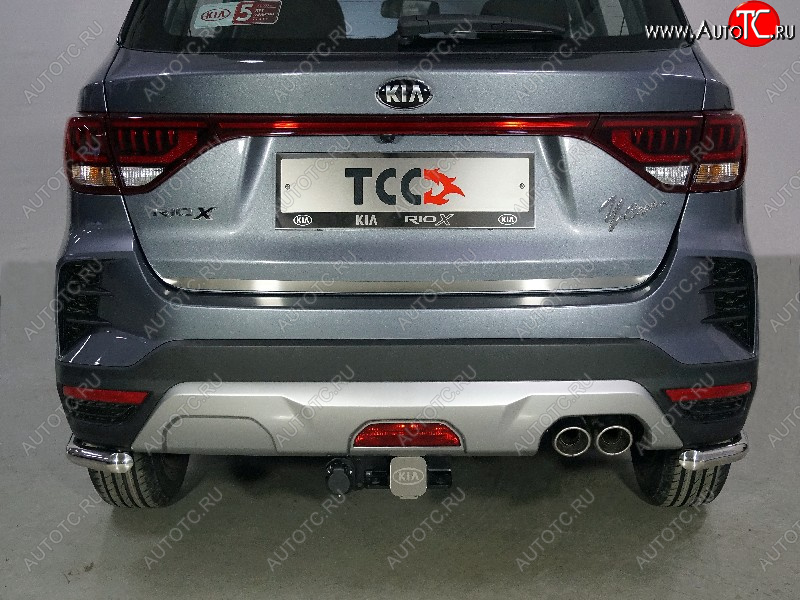 1 089 р. Накладка на заднюю дверь, ТСС Тюнинг  KIA Rio  X (2020-2025) рестайлинг (лист шлифованный)  с доставкой в г. Пермь