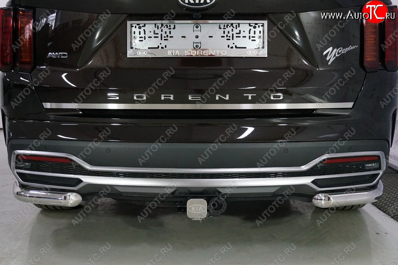 2 199 р. Накладка на заднюю дверь, ТСС Тюнинг  KIA Sorento  MQ4 (2020-2022) (лист шлифованный)  с доставкой в г. Пермь