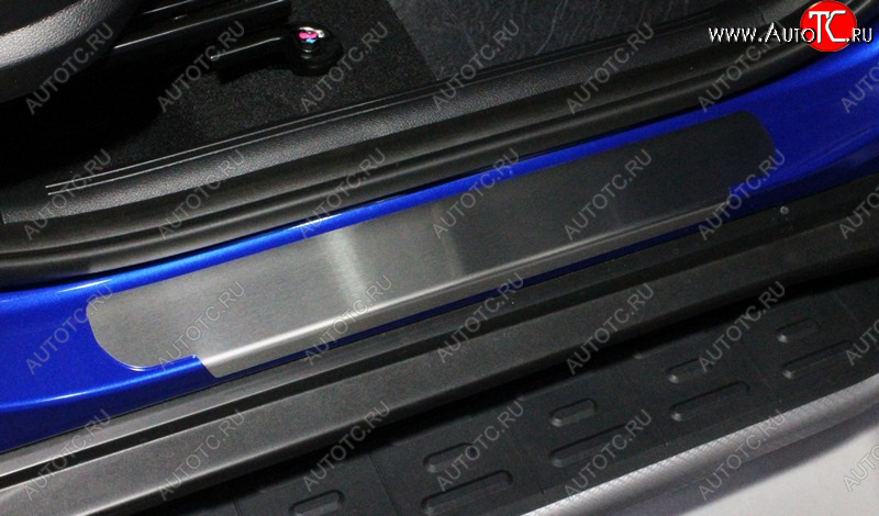 2 769 р. Накладки на пороги, ТСС Тюнинг  KIA Soul  SK3 (2018-2022) (лист шлифованный)  с доставкой в г. Пермь