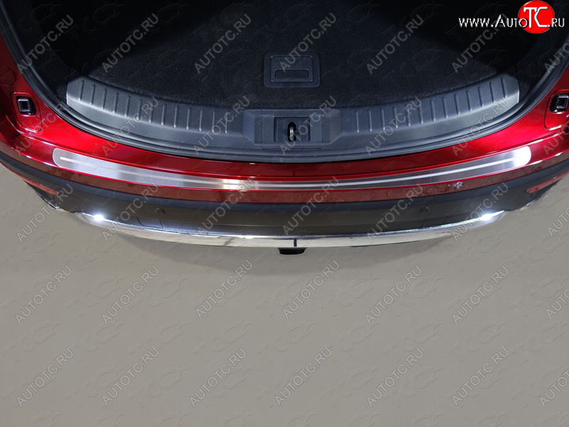 3 659 р. Накладка на задний бампер, ТСС Тюнинг  Mazda CX-9  TC (2015-2025) дорестайлинг (лист шлифованный с полосой)  с доставкой в г. Пермь