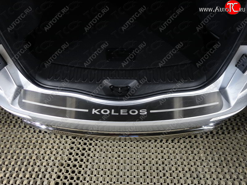 4 199 р. Накладка на задний бампер, ТСС Тюнинг  Renault Koleos  2 (2016-2025) (лист шлифованный надпись Koleos)  с доставкой в г. Пермь