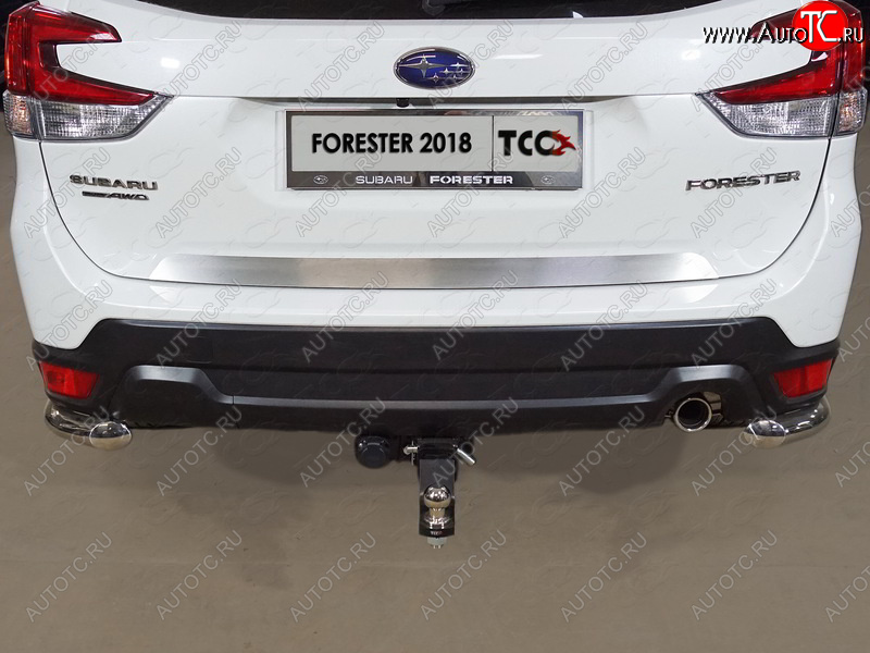 2 999 р. Накладка на заднюю дверь, ТСС Тюнинг  Subaru Forester  SK/S14 (2018-2021) дорестайлинг (Лист шлифованный)  с доставкой в г. Пермь