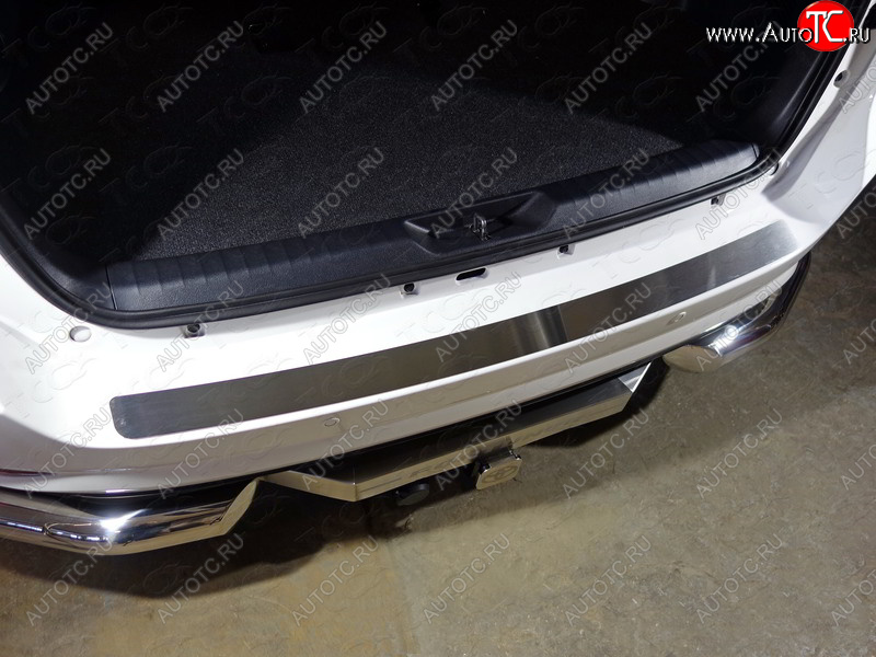 2 999 р. Накладка на задний бампер, ТСС Тюнинг  Toyota Fortuner  AN160 (2015-2020) дорестайлинг (Лист шлифованный)  с доставкой в г. Пермь