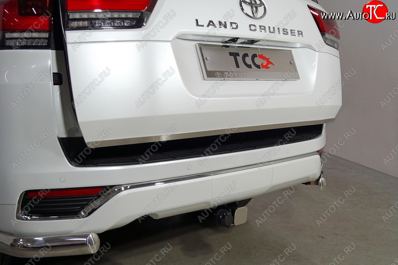 3 689 р. Накладка на заднюю дверь, ТСС Тюнинг  Toyota Land Cruiser  J300 (2021-2025) дорестайлинг (Лист шлифованный)  с доставкой в г. Пермь