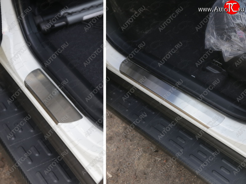 3 399 р. Накладки на пороги, ТСС Тюнинг  Toyota RAV4  XA40 (2015-2019) 5 дв. рестайлинг (лист шлифованный)  с доставкой в г. Пермь