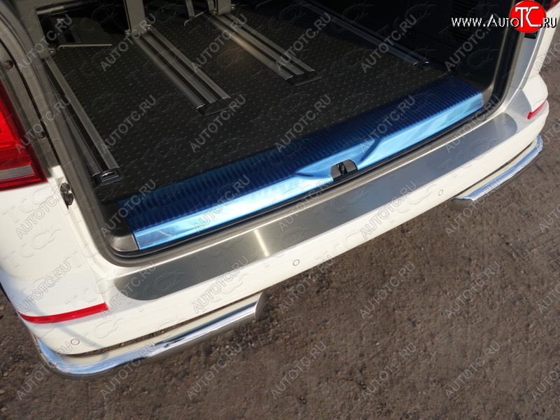 2 999 р. Накладка на задний бампер, ТСС Тюнинг  Volkswagen Multivan  T6 (2016-2019) дорестайлинг (Лист шлифованный)  с доставкой в г. Пермь