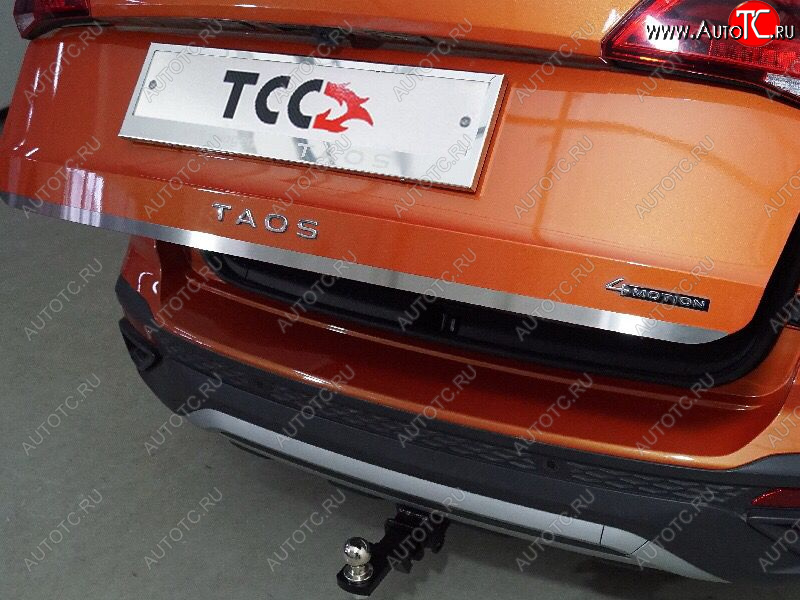1 849 р. Накладка на заднюю дверь, ТСС Тюнинг  Volkswagen Taos (2020-2022) (Лист шлифованный)  с доставкой в г. Пермь