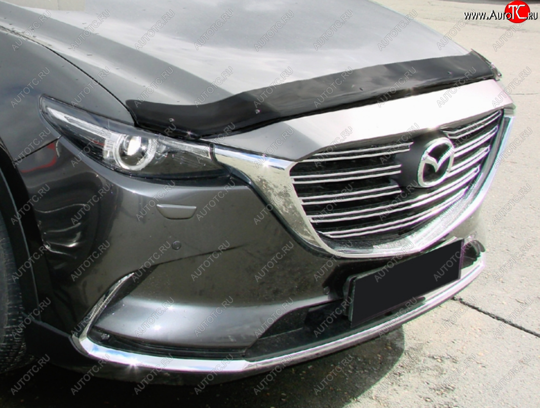 2 999 р. Дефлектор капота SIM Mazda CX-9 TC дорестайлинг (2015-2025)  с доставкой в г. Пермь
