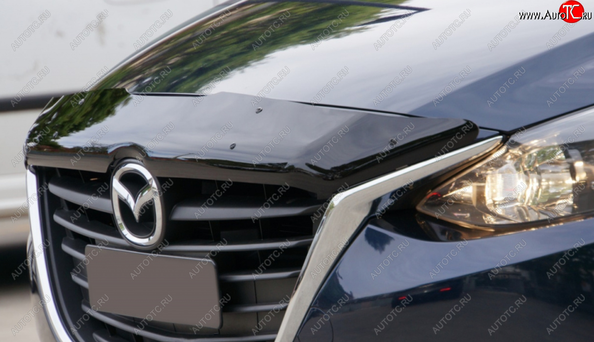 2 879 р. Дефлектор капота SIM Mazda 3/Axela BM дорестайлинг седан (2013-2016)  с доставкой в г. Пермь