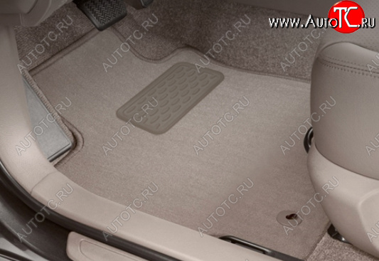 5 249 р. Комплект ковриков в салон (текстиль, бежевые) Autofamily Ford Ranger RapCab дорестайлинг (2011-2016)  с доставкой в г. Пермь
