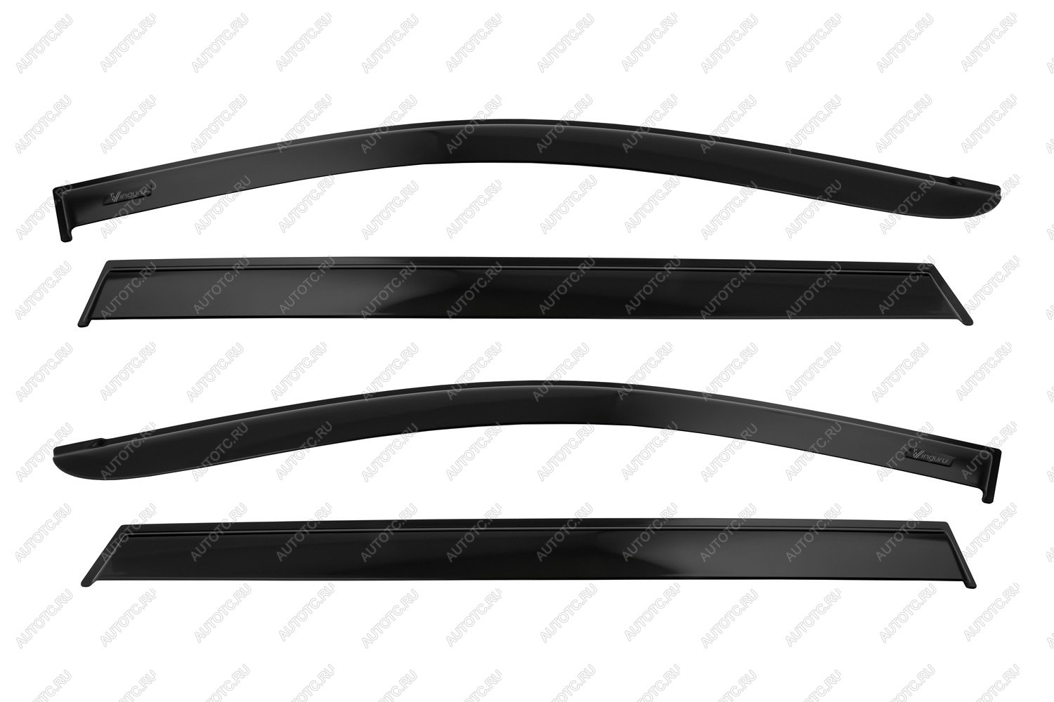 4 289 р. Дефлекторы окон Vinguru NISSAN Pathfinder 2012-2017, 2016-2020 накладныескотч к-т 4 шт. литьевой поликарбонат  Ниссан Патфайндер Vinguru afv90734  с доставкой в г. Пермь