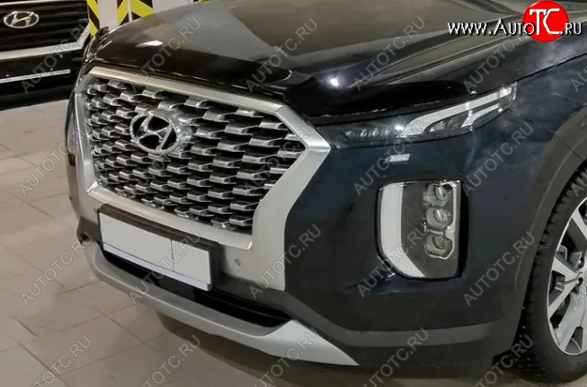 3 689 р. Дефлектор капота SIM Hyundai Palisade LX2 (2018-2022)  с доставкой в г. Пермь