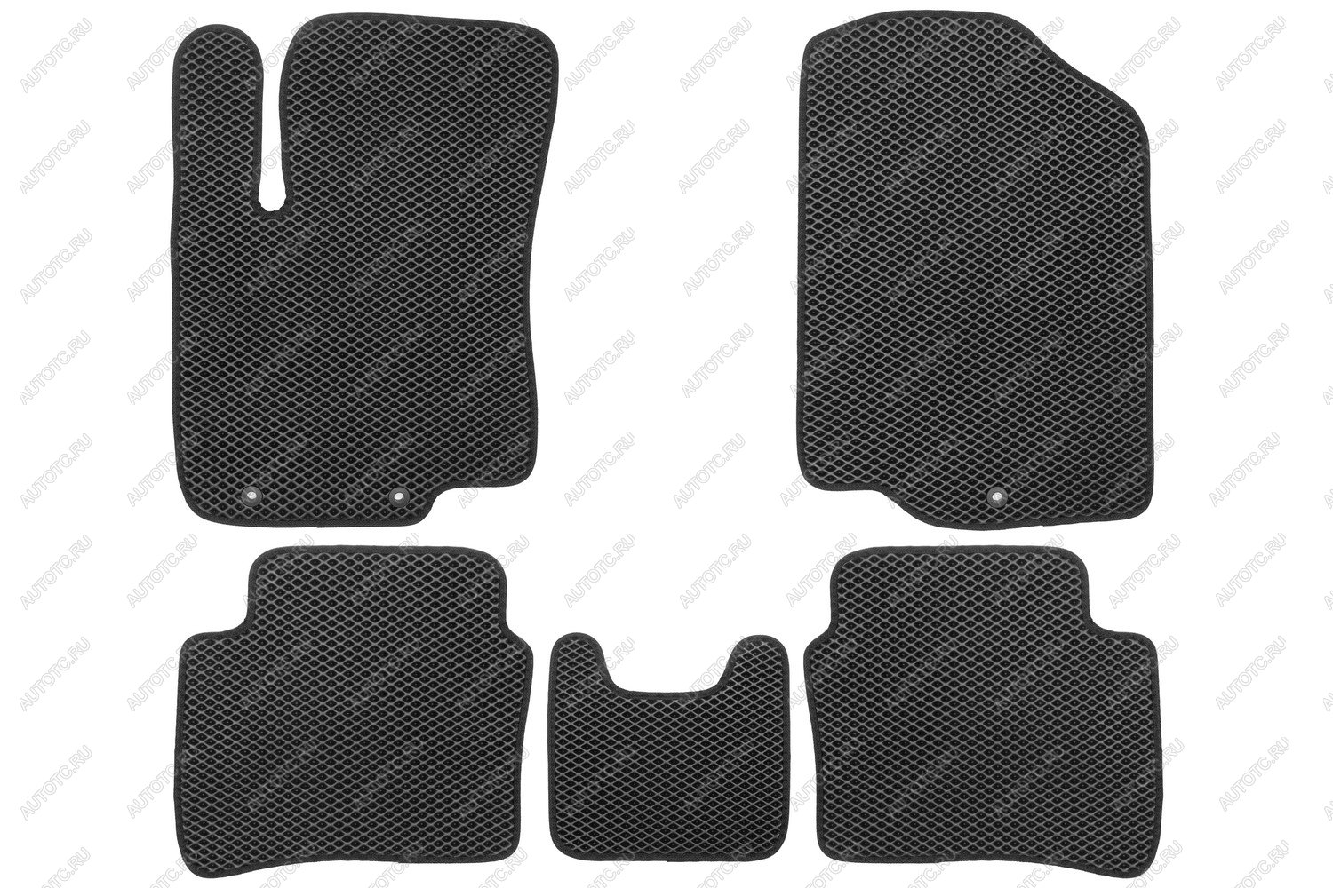 2 899 р. Коврики в салон EVA подходят для HYUNDAI Solaris (I, Ir) 2010-2017  KIA Rio (III, IIIr) 2011-2017 (черная окантовка), 5шт.  Хендай Солярис Klever eva.b.0502503922110k  с доставкой в г. Пермь