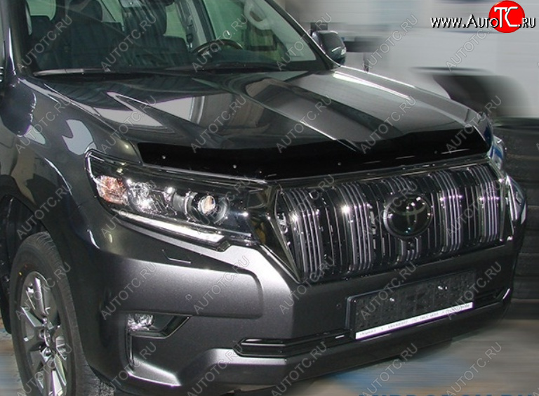 2 999 р. Дефлектор капота SIM Toyota Land Cruiser Prado J150 2-ой рестайлинг (2017-2020)  с доставкой в г. Пермь
