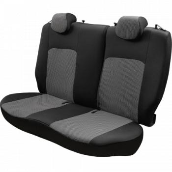 5 749 р. Комплект чехлов для сидений (РЗС 40/60 2П Жаккард) Дублин Lord Autofashion Hyundai Accent 2 LC седан дорестайлинг (ТагАЗ) (1999-2012) (черный, вставка Зигзаг серая)  с доставкой в г. Пермь. Увеличить фотографию 5