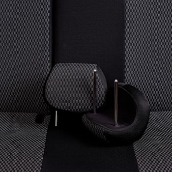 5 399 р. Комплект чехлов для сидений (РЗСиС 60/40 2Г Жаккард) Дублин Lord Autofashion  Уаз Патриот  23632 (2014-2016) 1 рестайлинг пикап (черный, вставка Прямоугольник черная)  с доставкой в г. Пермь. Увеличить фотографию 6