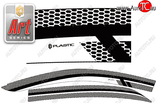 2 299 р. Дефлектора окон CA-Plastic  Toyota Premio  T260 (2007-2016) дорестайлинг, 1-ый рестайлинг (серия Art черная)  с доставкой в г. Пермь