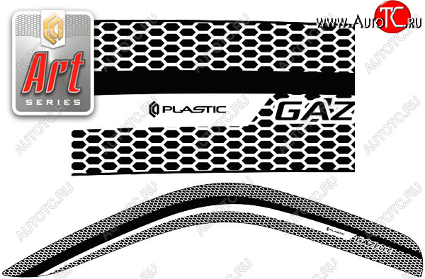 2 099 р. Дефлектора окон CA-Plastic  ГАЗ Баргузин  2217 автобус - Соболь ( 2217 автобус,  2310,  2752,  2217 Бизнес автобус,  2752,Бизнес,  2310,Бизнес) (Серия Art графит)  с доставкой в г. Пермь