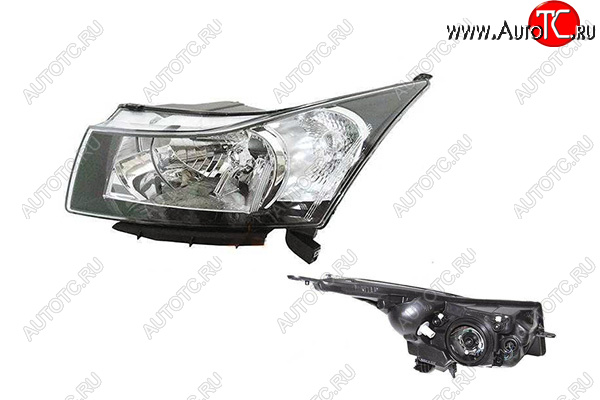 5 349 р. Левая фара (с механическим корректором) GAMMA Chevrolet Cruze J300 седан дорестайлинг (2009-2012)  с доставкой в г. Пермь