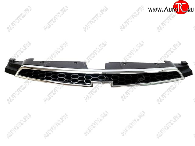 1 449 р. Решётка радиатора (верхняя, хром) BodyParts Chevrolet Cruze J300 седан дорестайлинг (2009-2012) (Неокрашенная)  с доставкой в г. Пермь