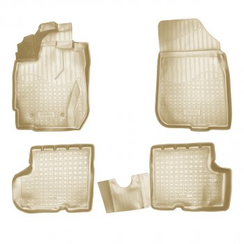Коврики салонные 3D Norplast Nissan Terrano  D10 (2016-2022), Renault Duster  HS (2015-2021) (бежевый)
