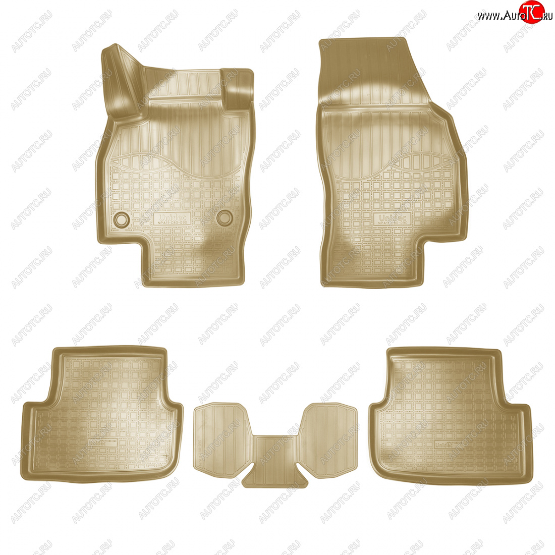 3 089 р. Коврики салонные Norplast 3D  Seat Arona (2017-2025) (бежевый)  с доставкой в г. Пермь