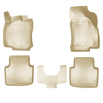 Коврики салонныеI 3D Norplast Skoda Superb  B8 (3V) (2015-2019) лифтбэк дорестайлинг (бежевый)