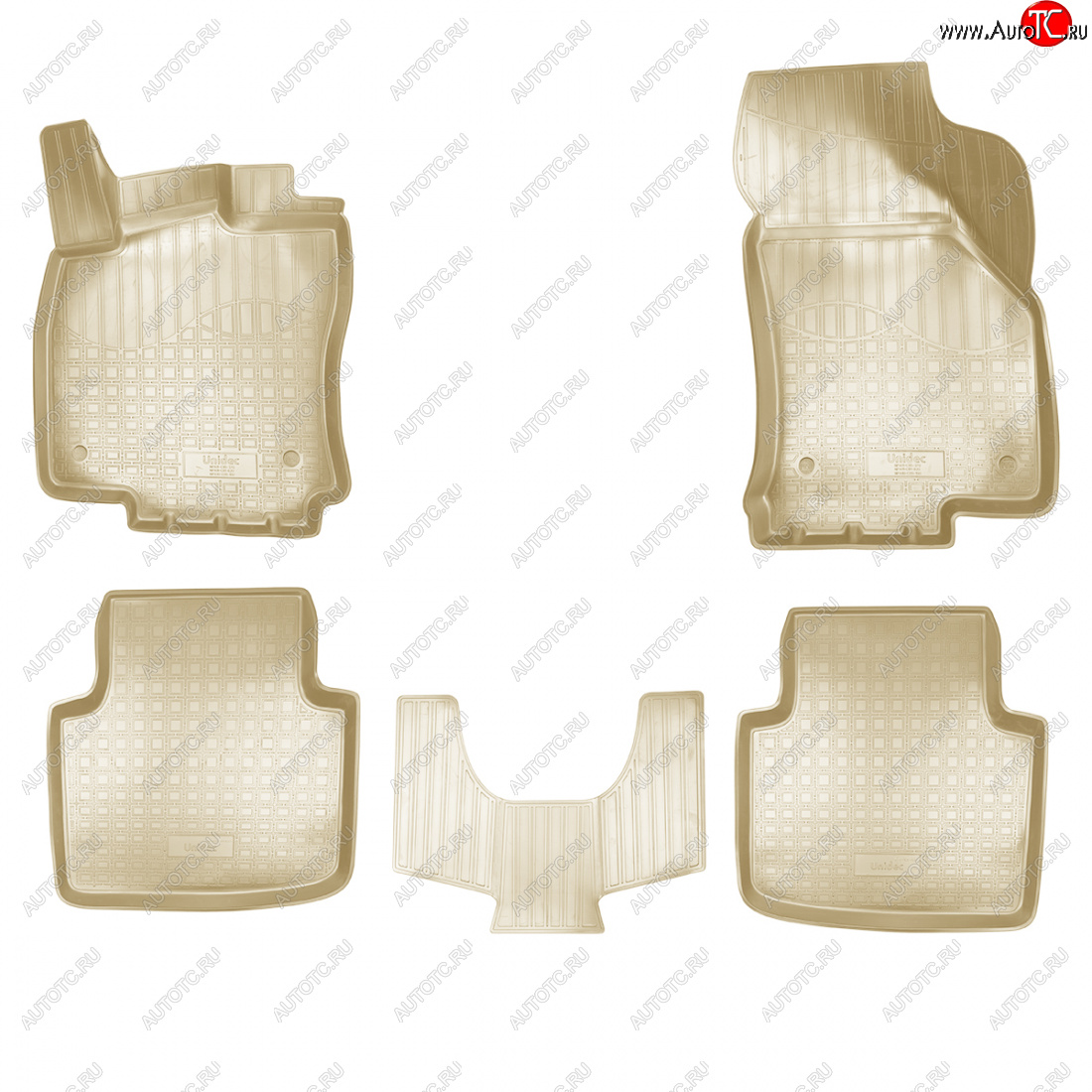 3 399 р. Коврики салонныеI 3D Norplast  Skoda Superb  B8 (3V) (2015-2019) лифтбэк дорестайлинг (бежевый)  с доставкой в г. Пермь