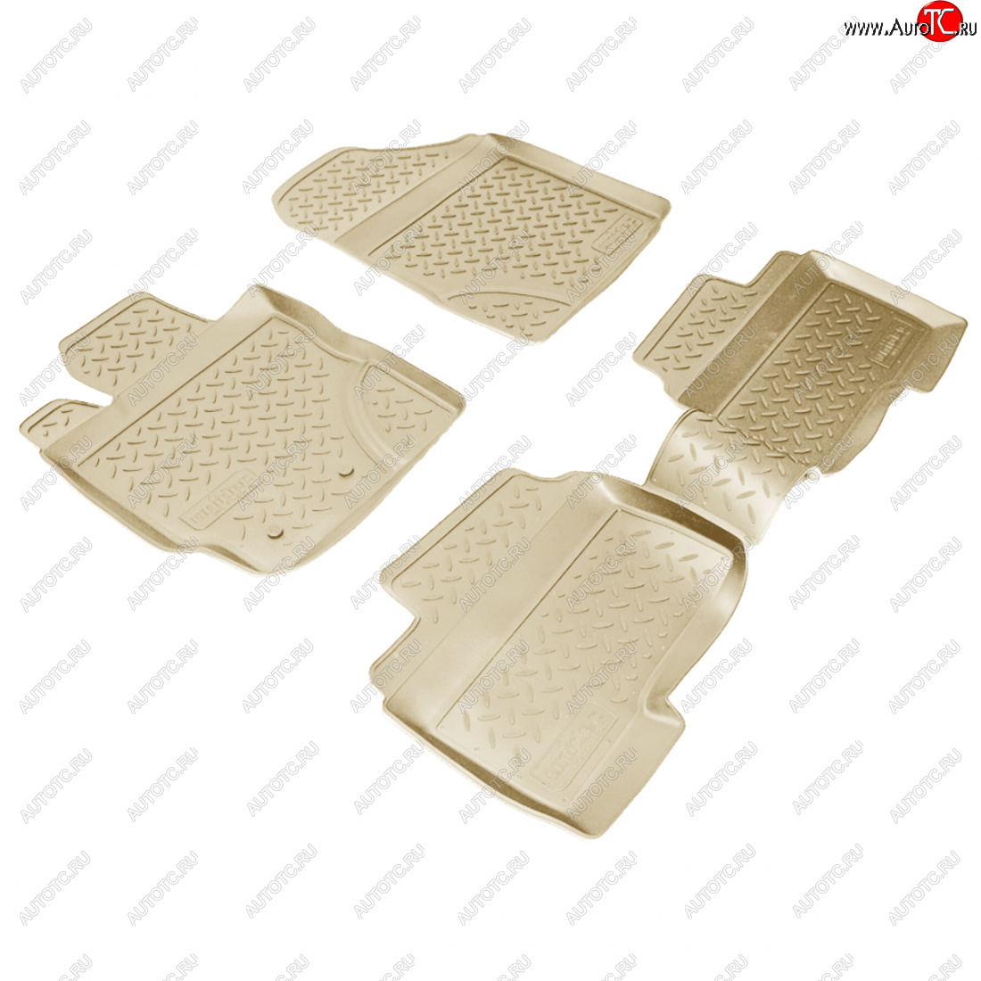 3 199 р. Коврики салонные Norplast  Toyota Yaris  XP90 (2005-2008) дорестайлинг, хэтчбэк 3 дв., дорестайлинг, хэтчбэк 5 дв. (бежевый)  с доставкой в г. Пермь