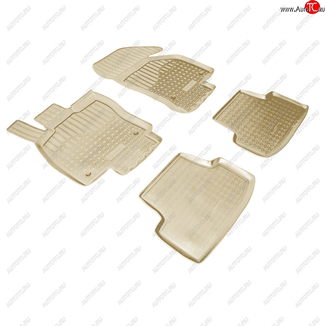 2 759 р. Коврики салонные 3D Norplast  Volkswagen Golf  7 (2012-2017) дорестайлинг, хэтчбэк 5 дв. (бежевый)  с доставкой в г. Пермь