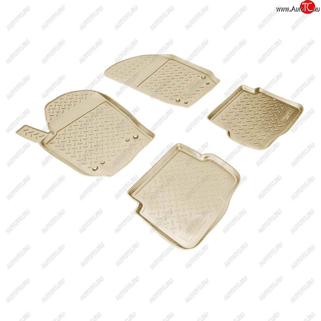 2 589 р. Коврики салонные Norplast  Volkswagen Polo  9N1 (2001-2009) седан дорестайлинг, хэтчбэк 5 дв. дорестайлинг, рестайлинг седан, рестайлинг, хэтчбэк 5 дв. (бежевый)  с доставкой в г. Пермь