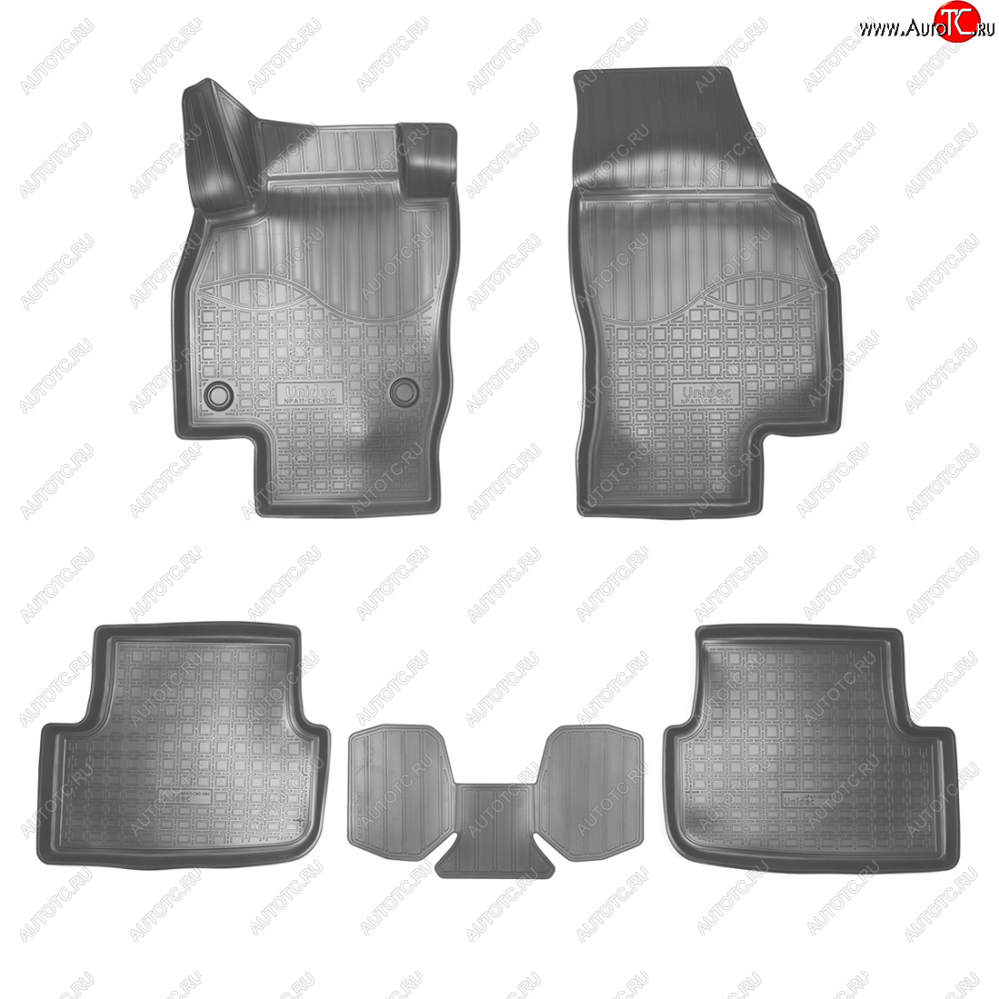 3 089 р. Коврики салонные Norplast  3D  Seat Arona (2017-2025) (серый)  с доставкой в г. Пермь