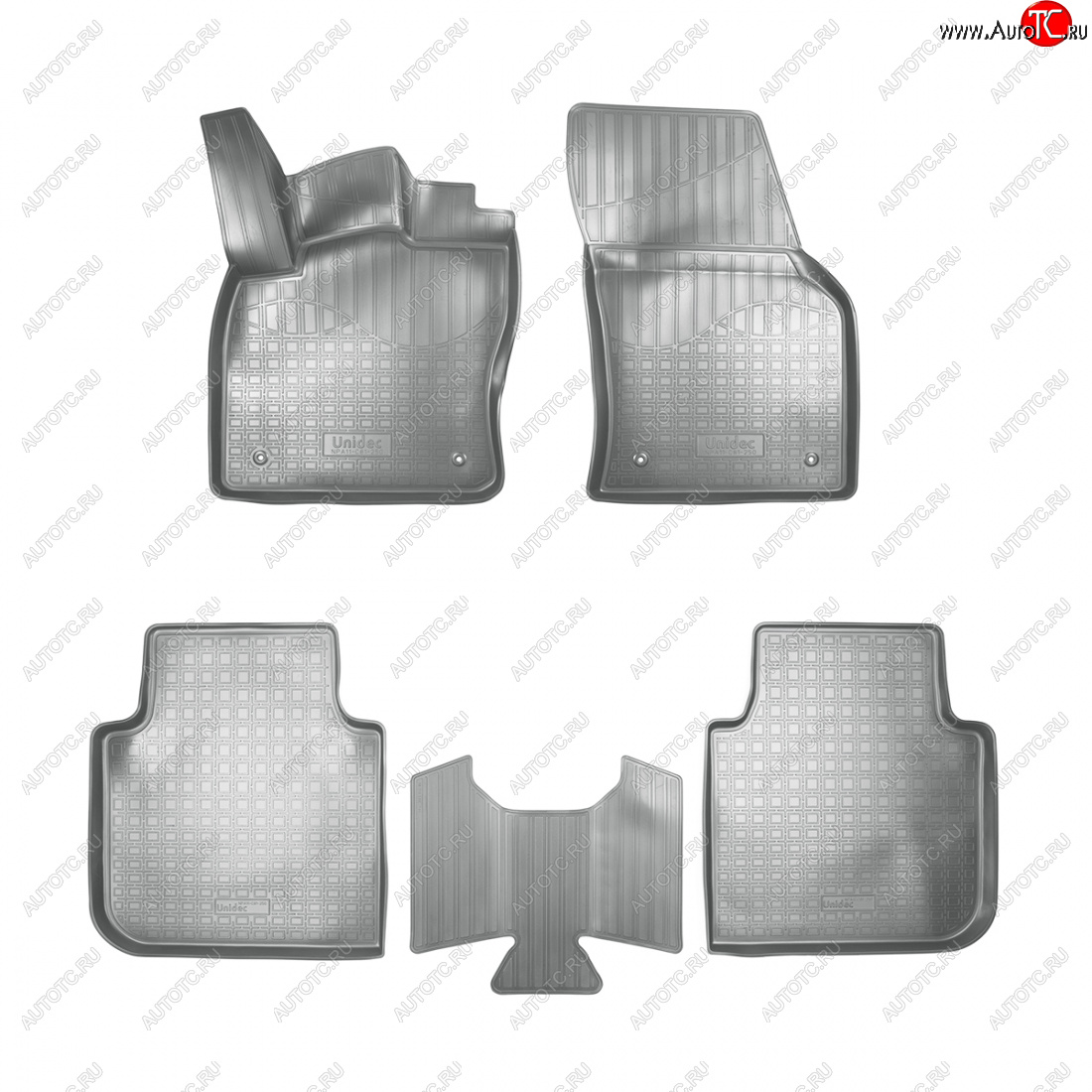 3 299 р. Коврики салонные 3D Norplast  Skoda Kodiaq  NU7 (2017-2021) дорестайлинг (серый)  с доставкой в г. Пермь