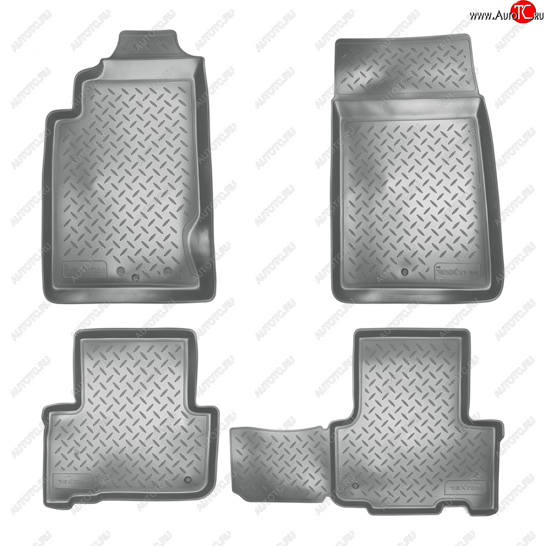 3 199 р. Коврики салонные Norplast  SSANGYONG Rexton  Y290 (2012-2017) (серый)  с доставкой в г. Пермь