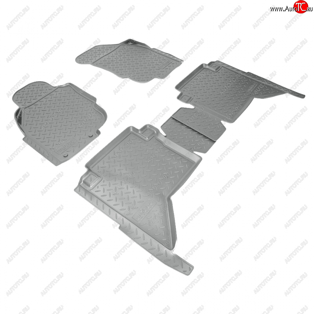 3 589 р. Коврики салонные (N2) Norplast  Toyota Hilux  AN10,AN20 (2008-2011) 1-ый рестайлинг (серый)  с доставкой в г. Пермь